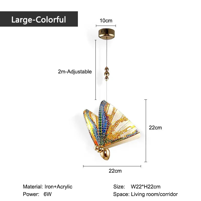 Nordic LED Butterfly Pendant Lamps