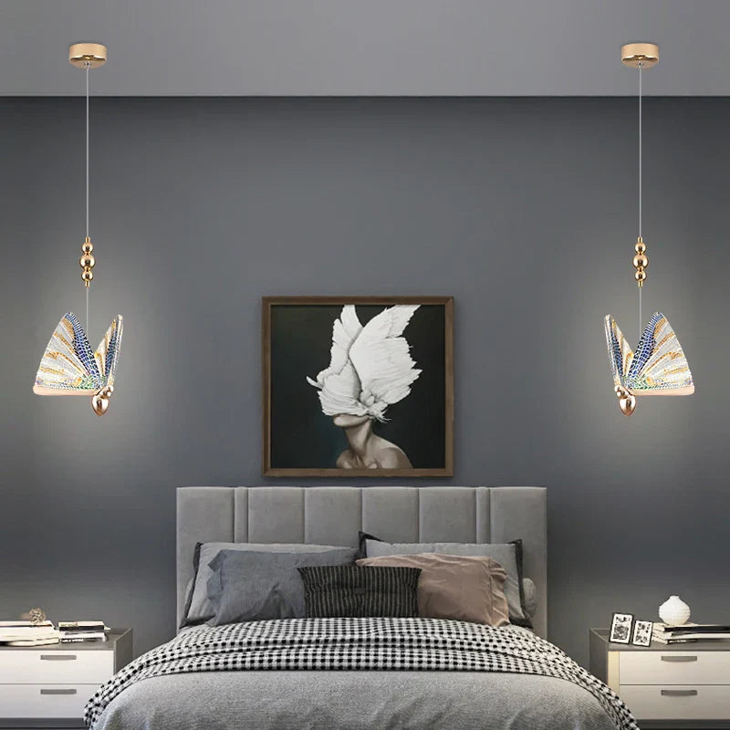 Nordic LED Butterfly Pendant Lamps