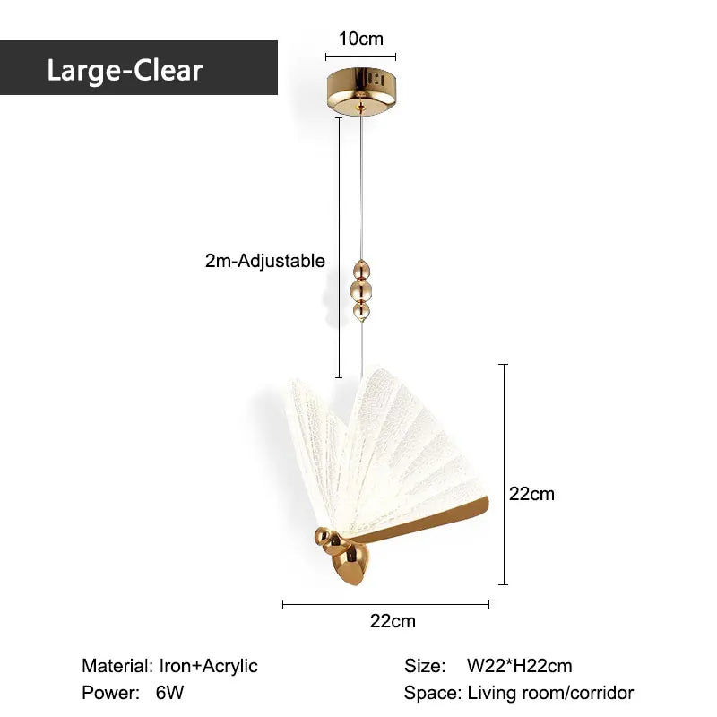 Nordic LED Butterfly Pendant Lamps