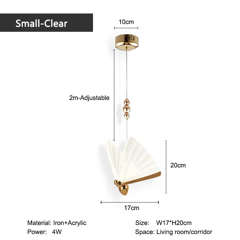 Nordic LED Butterfly Pendant Lamps